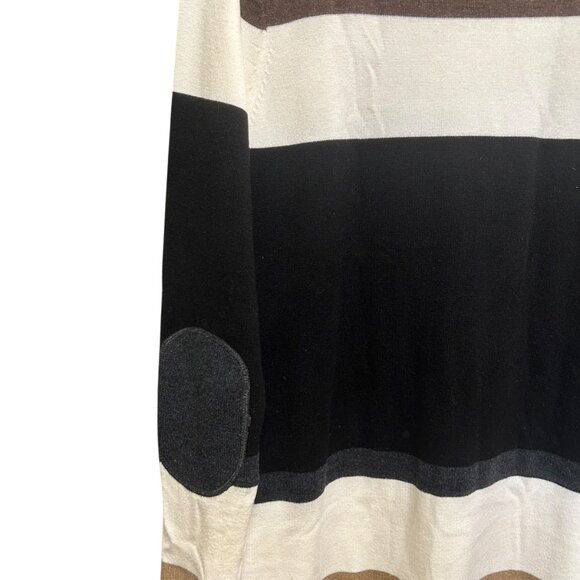 Laura Striped Sweater Dress Brown Black Size XL - Picture 3 of 7